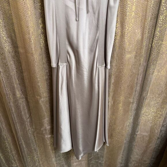 Diane Von Furstenberg Nur Storm Satin Midi Dress Size 4 NWT - Picture 2 of 12